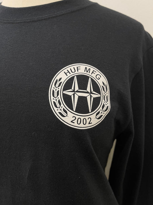 Huf long sleeve nero con logo