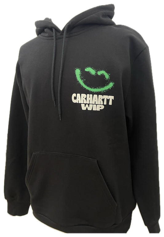 Carhartt felpa con cappuccio e smile logo fluo