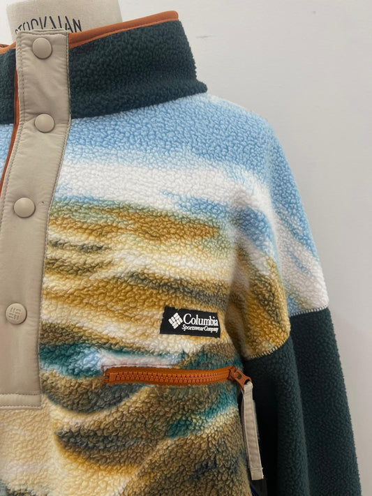 Columbia maglione con fantasia e bottoni