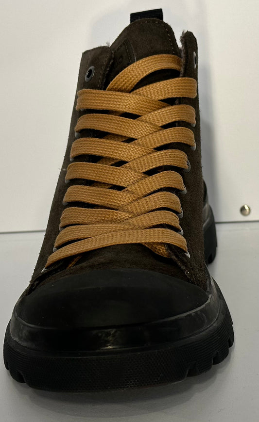 PANCHIC- ANKLE BOOT EBONY CAMEL