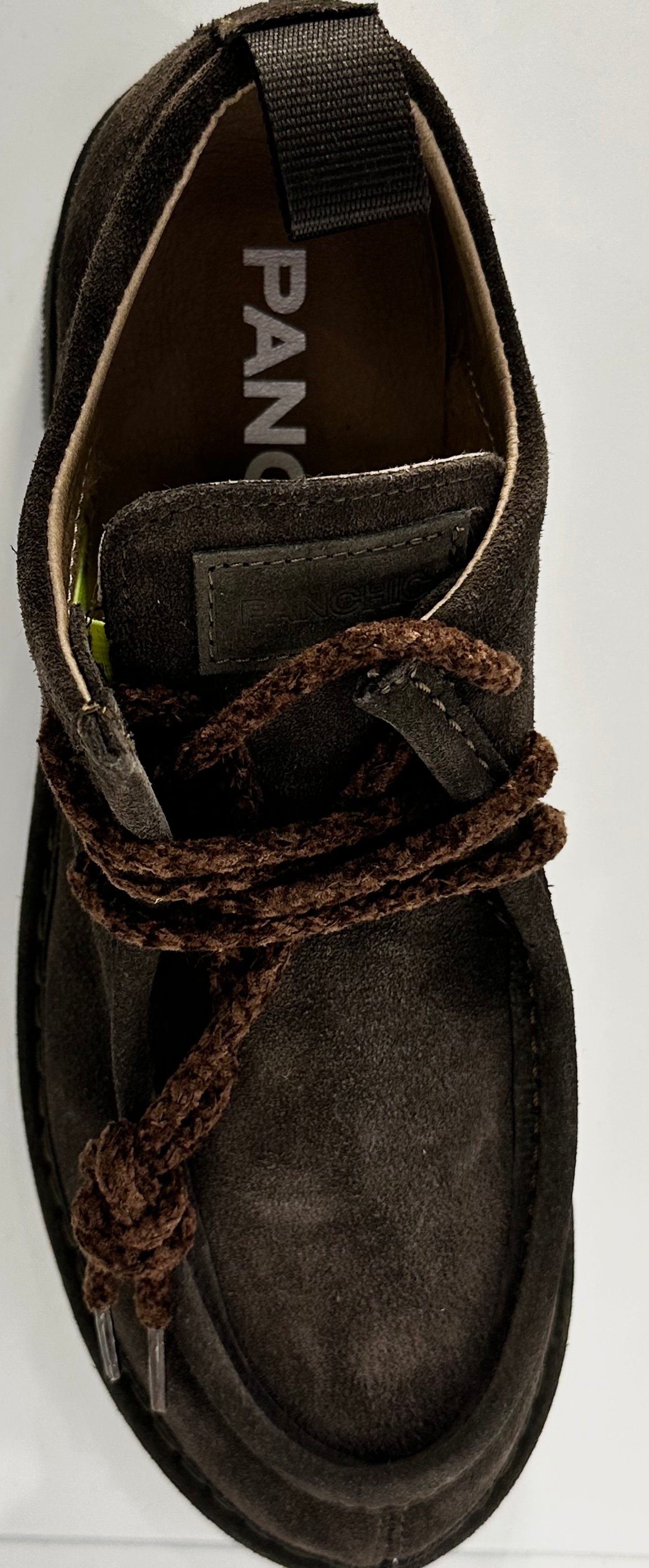 PANCHIC LACE UP-SHOE SUEDE EBONY
