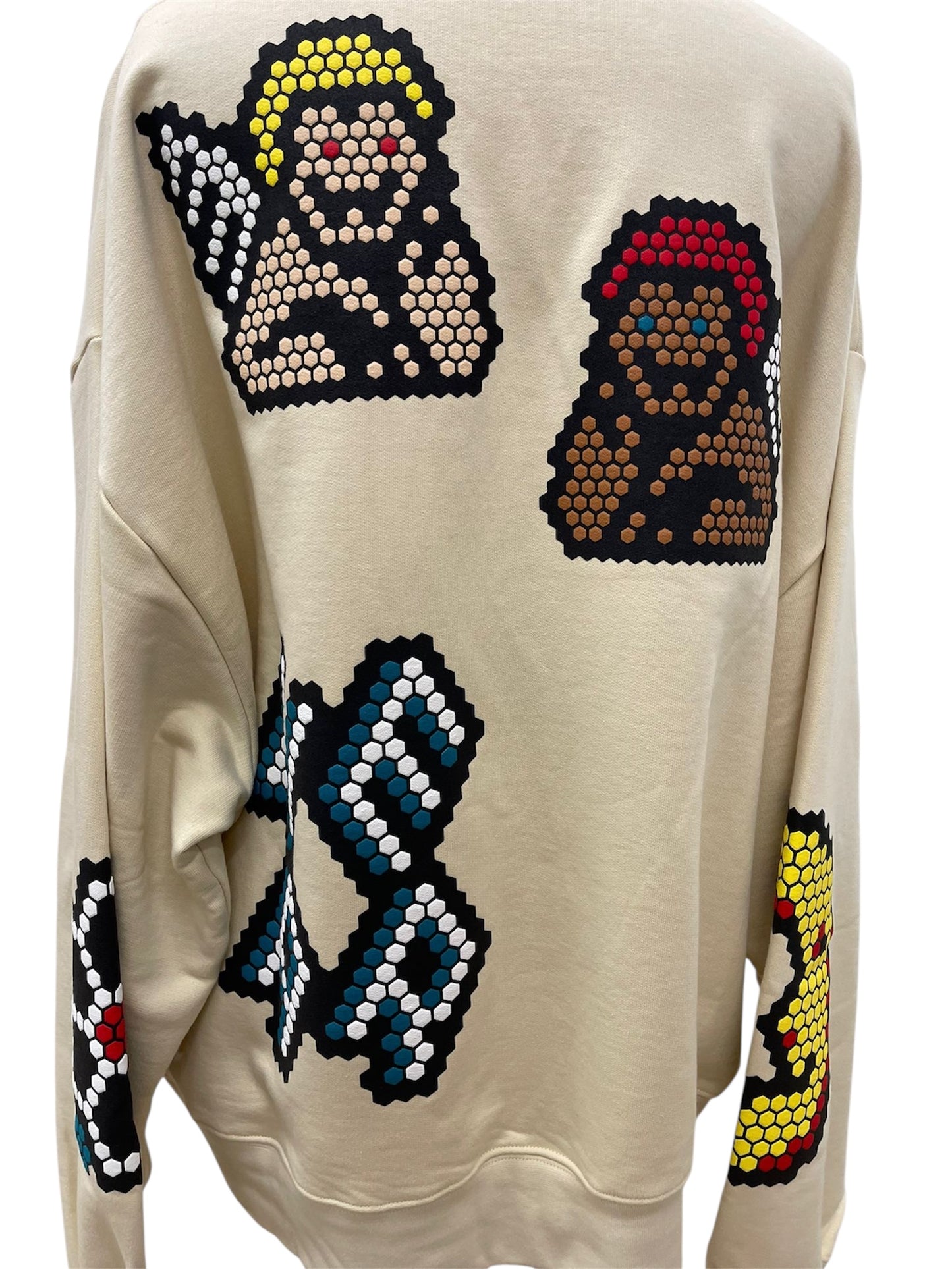 GCDS Felpa pixel Angels beige Unisex