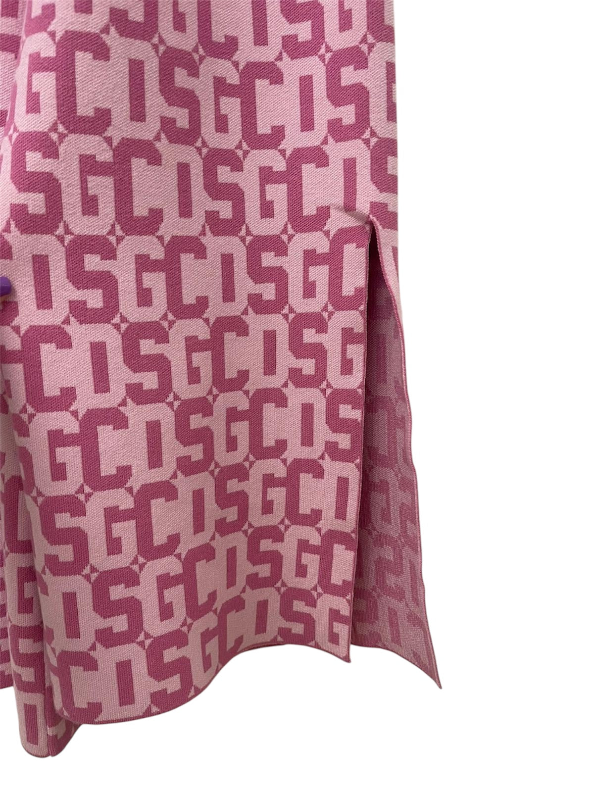 GCDS Pantaloni Wide-Leg Rosa con logo