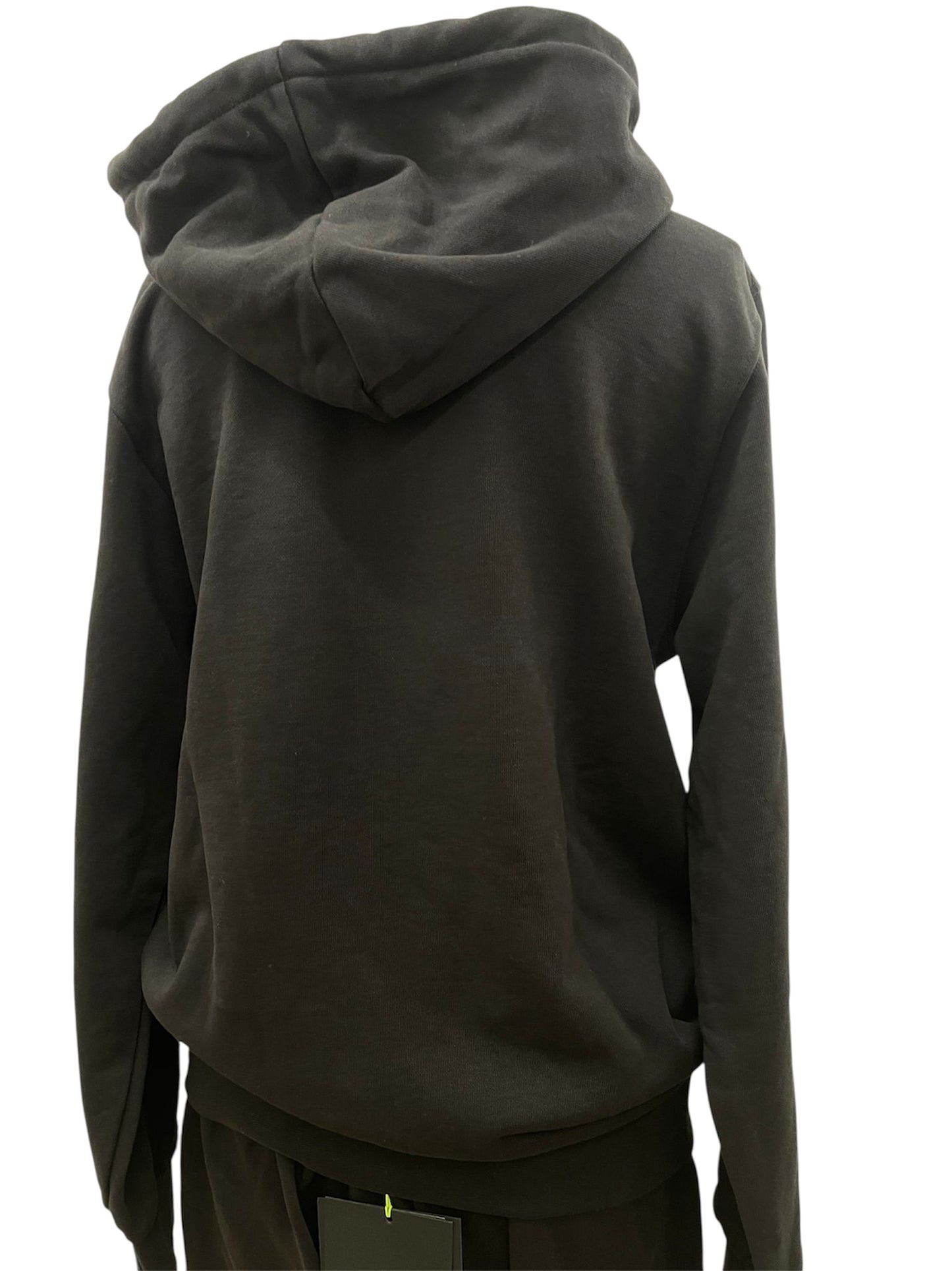 Disclaimer Felpa Hoodie nera con logo DSCL fluo