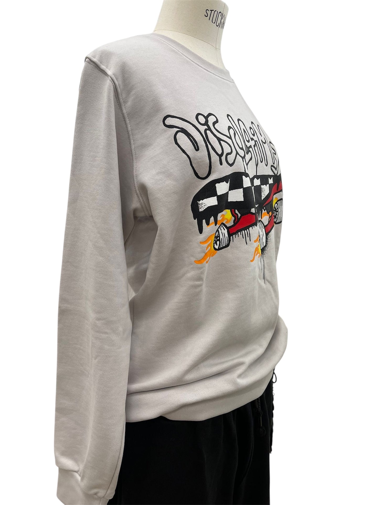 Disclaimer Felpa grigia con stampa