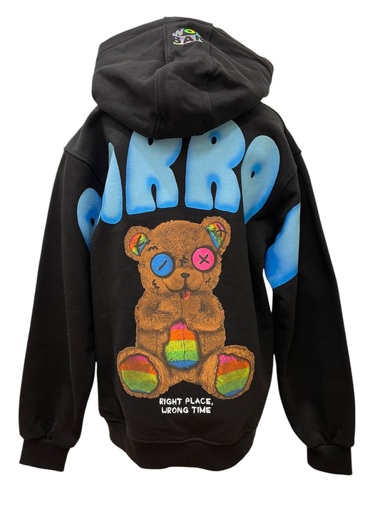 Barrow Bambino felpa nera orso multicolor