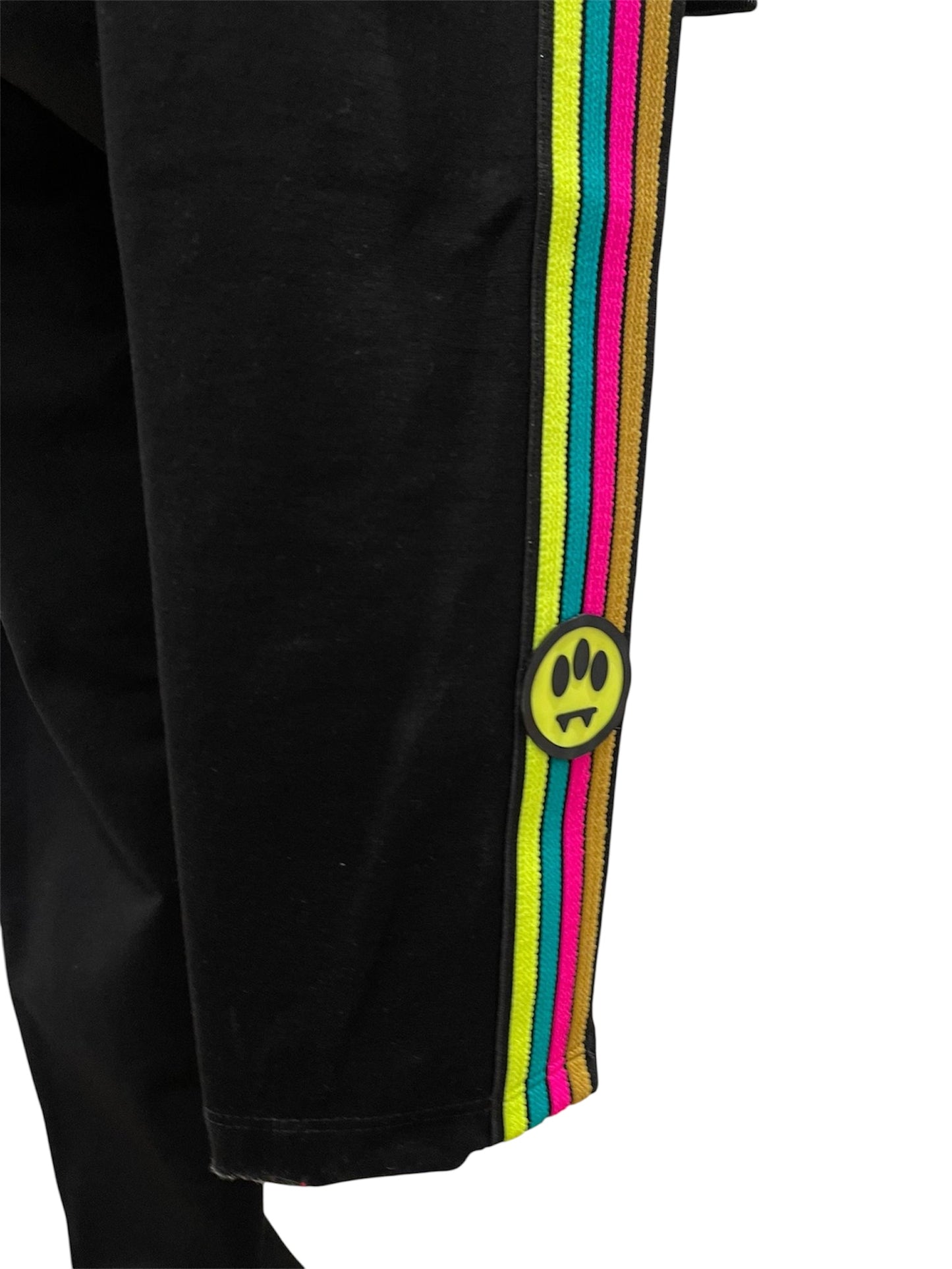 Barrow Bambino pantaloni neri banda laterale multicolor