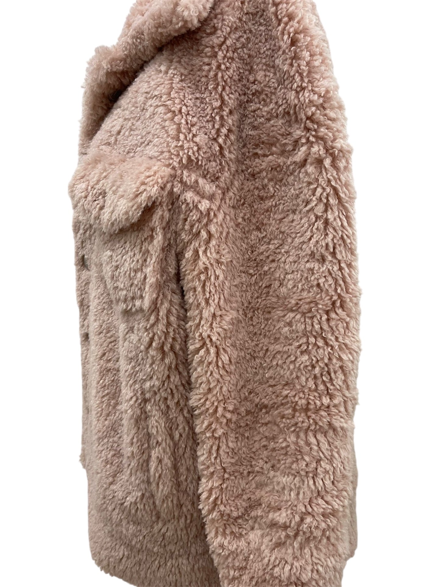 Hinnominate giacca teddy rosa con bottoni