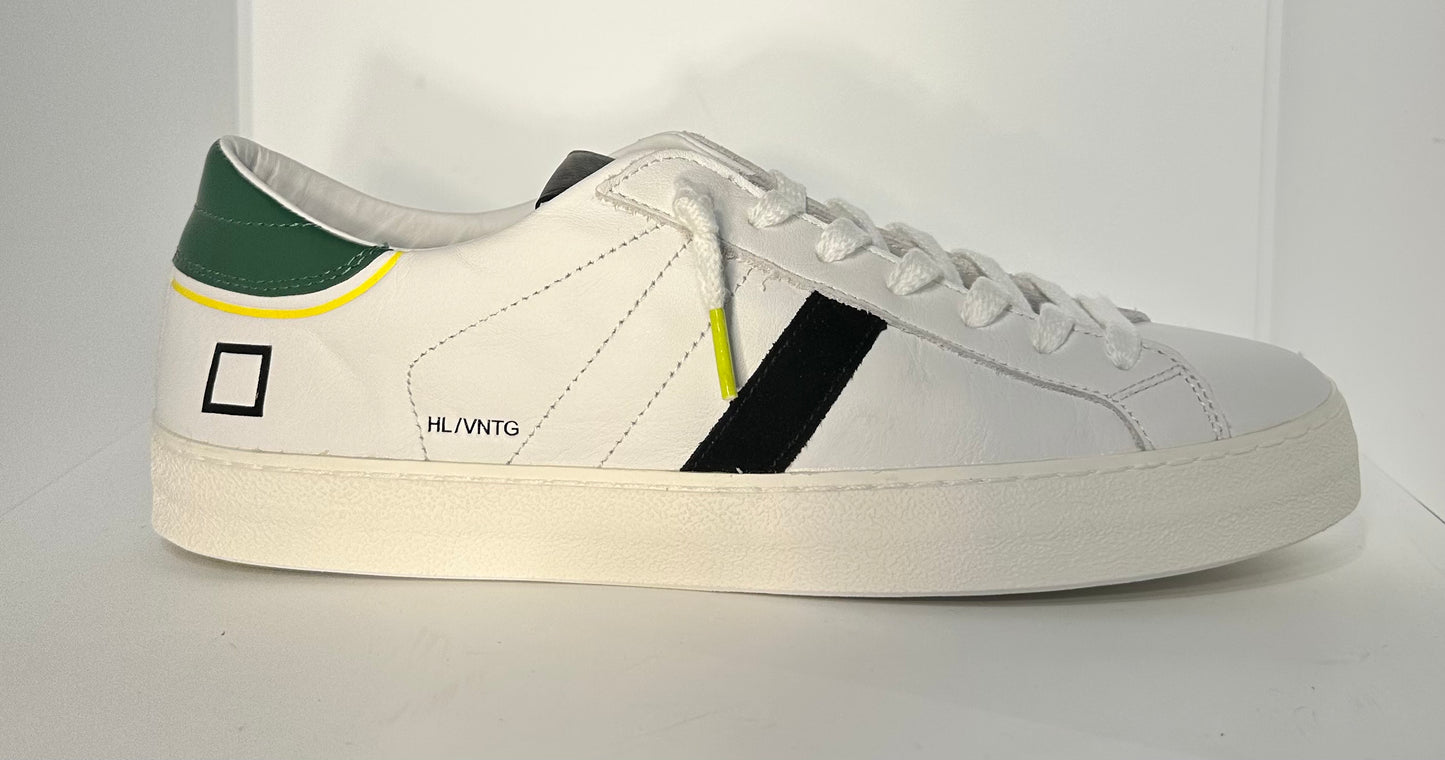 D.A.T.E. Hillow Vintage Calf White-Green
