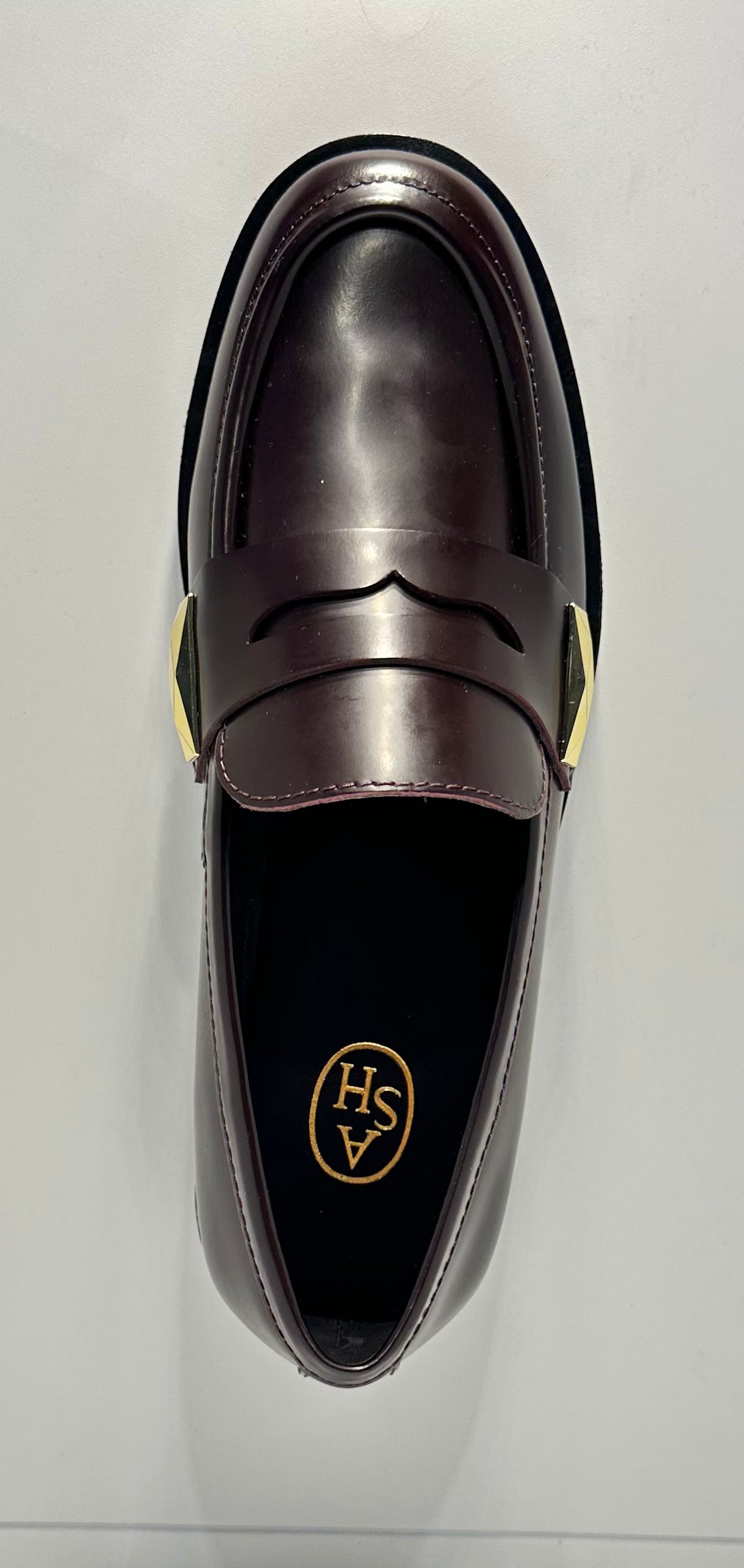 ASH - Mocassino Studs Bordeaux