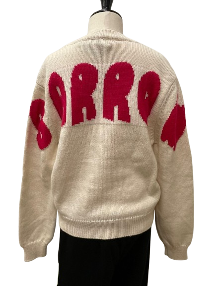 Barrow Bambino Maglione in Lana con Orsetto Multicolor e Logo Oversize