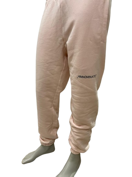 HINNOMINATE Joggers Rosa Pastello con Logo Stampato a Vita Alta