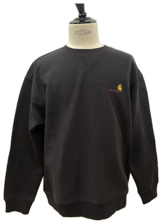 Carhartt felpa nera con logo