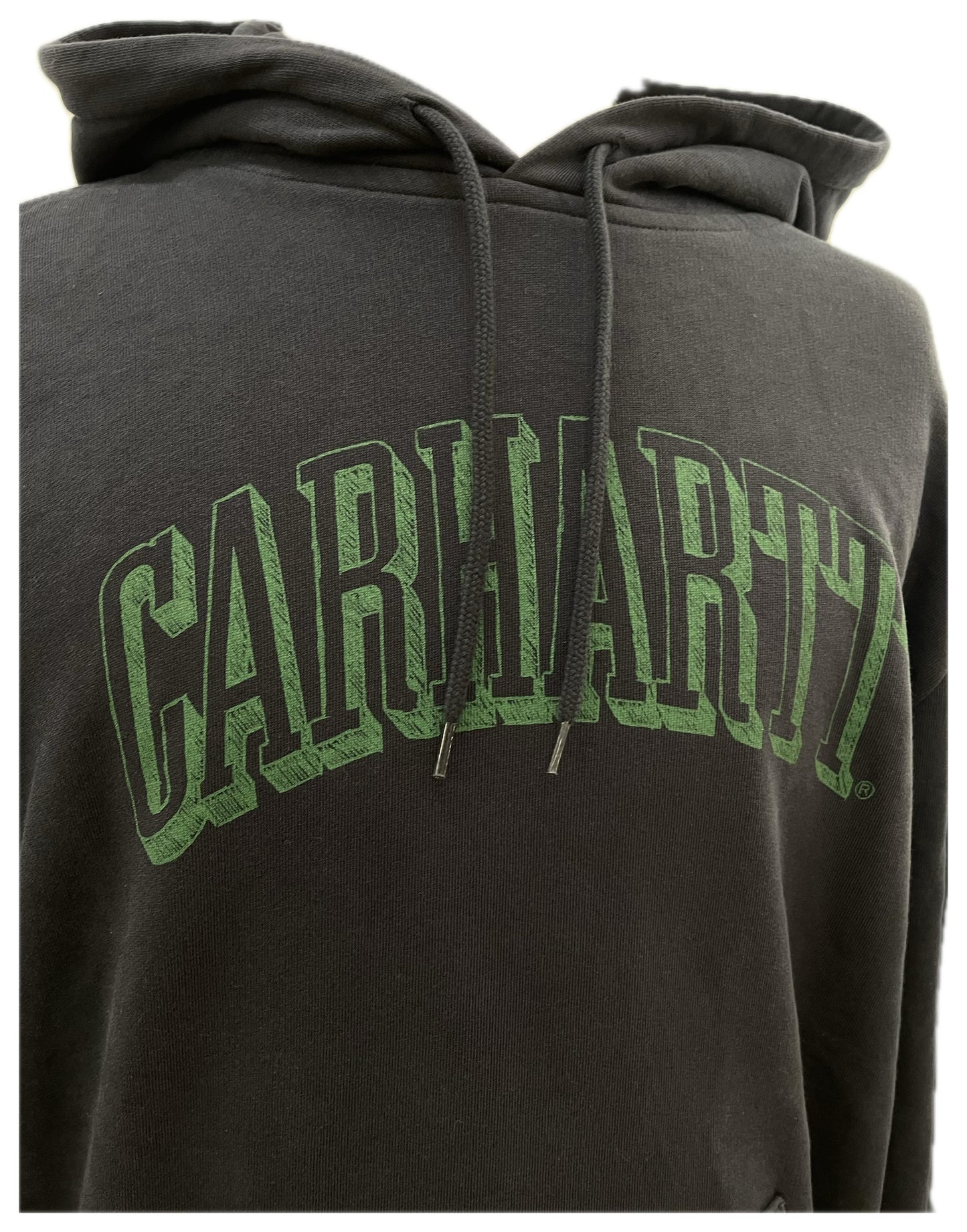 Carhartt felpa con cappuccio e logo grande stampa