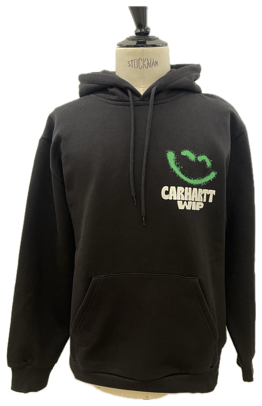 Carhartt felpa con cappuccio e smile logo fluo