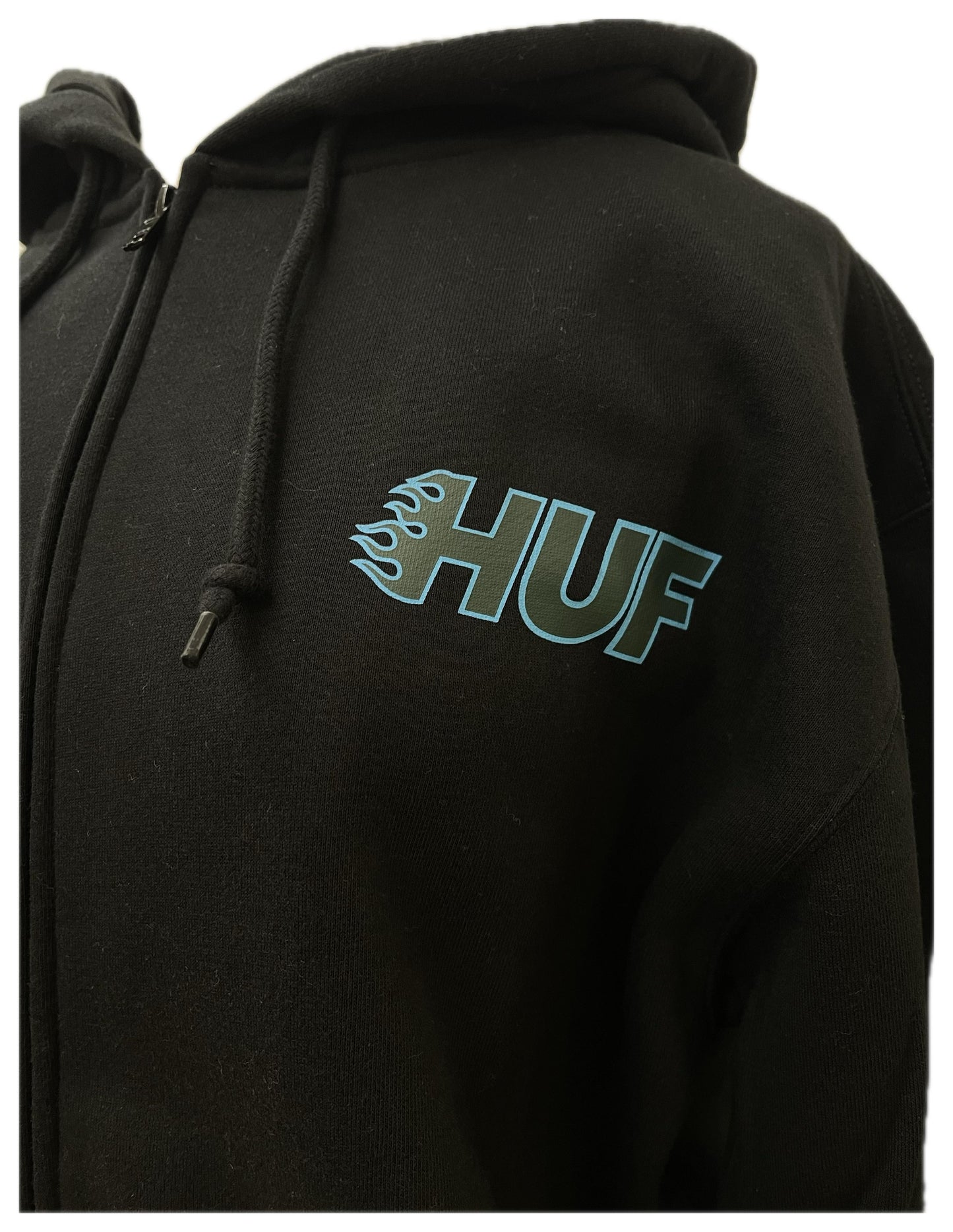 Huf felpa cappuccio con zip e logo