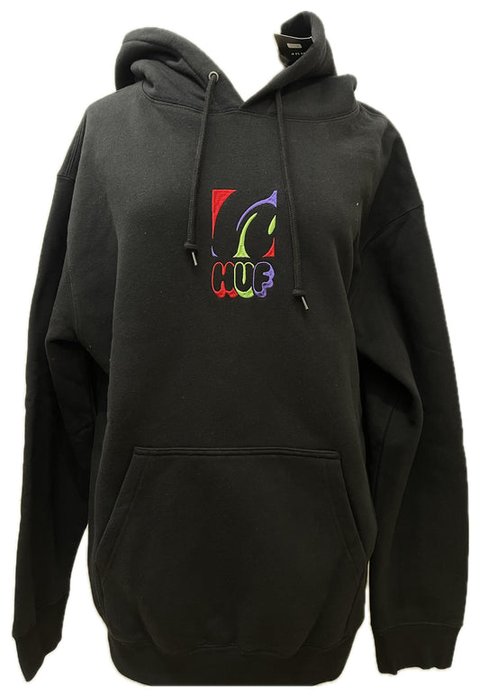 Huf felpa cappuccio con logo ricamato a colori