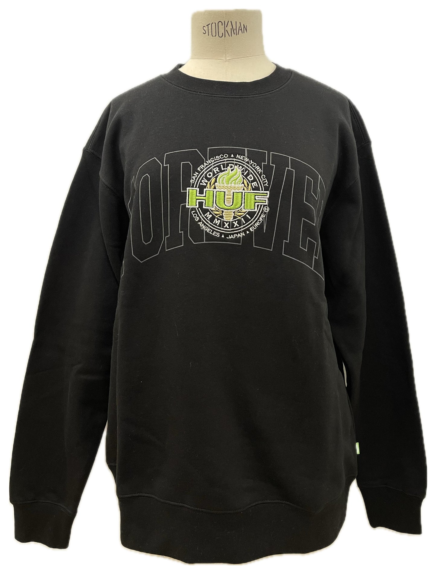 Huf felpa logo ricamato