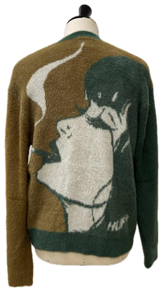 Huf cardigan bicolore