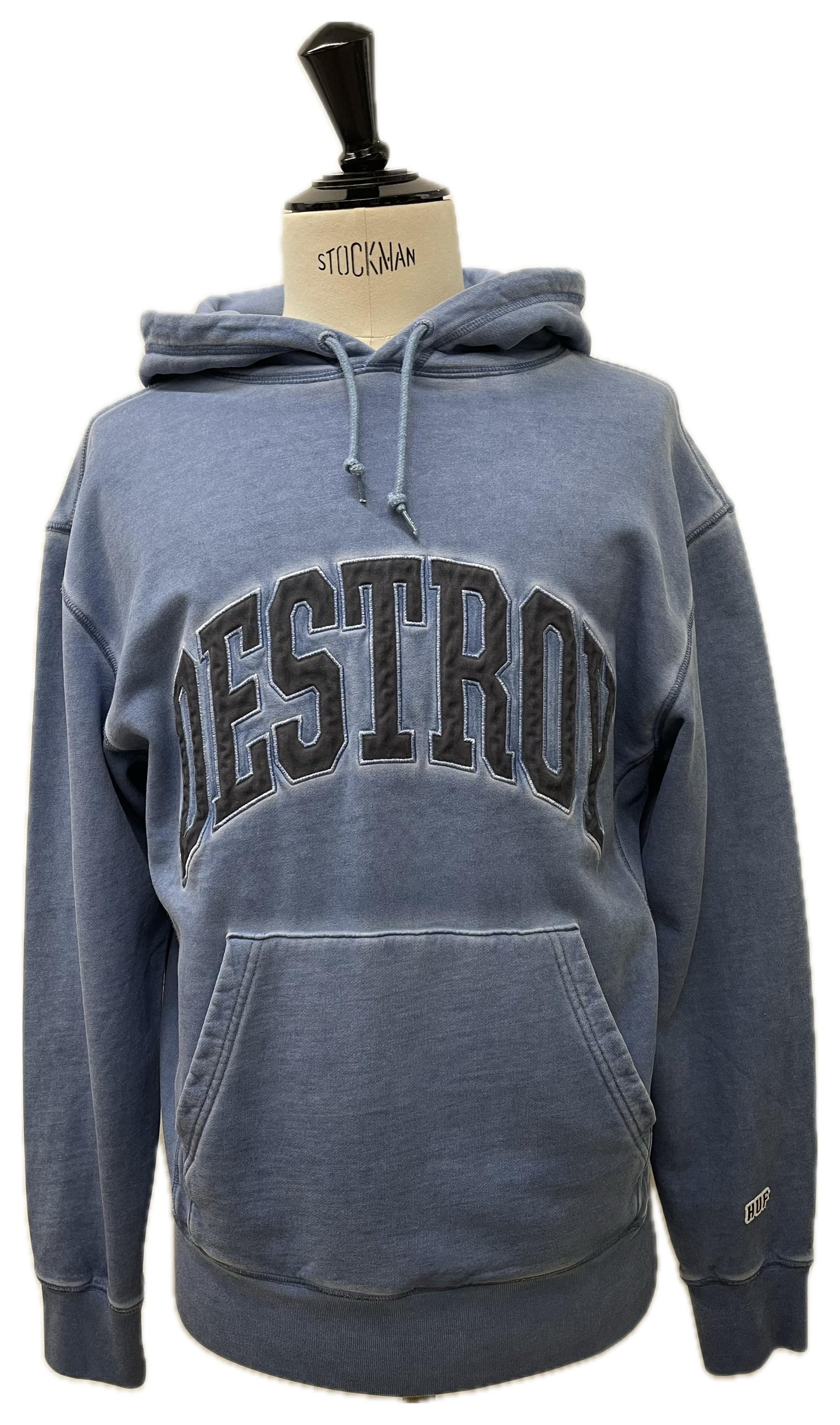 Huf felpa cappuccio blu con stampe