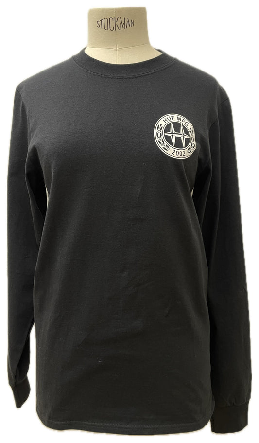 Huf long sleeve nero con logo