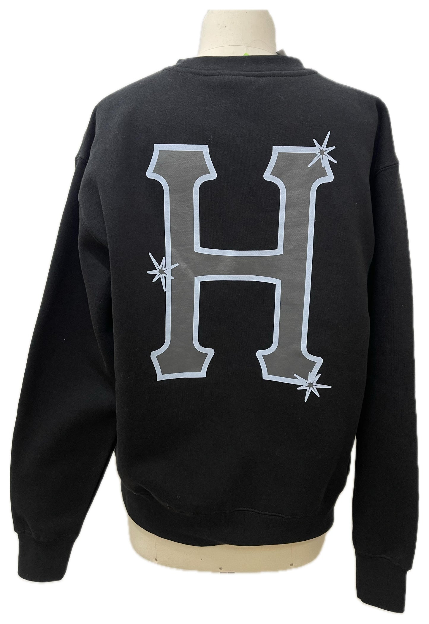Huf felpa nera unisex con logo