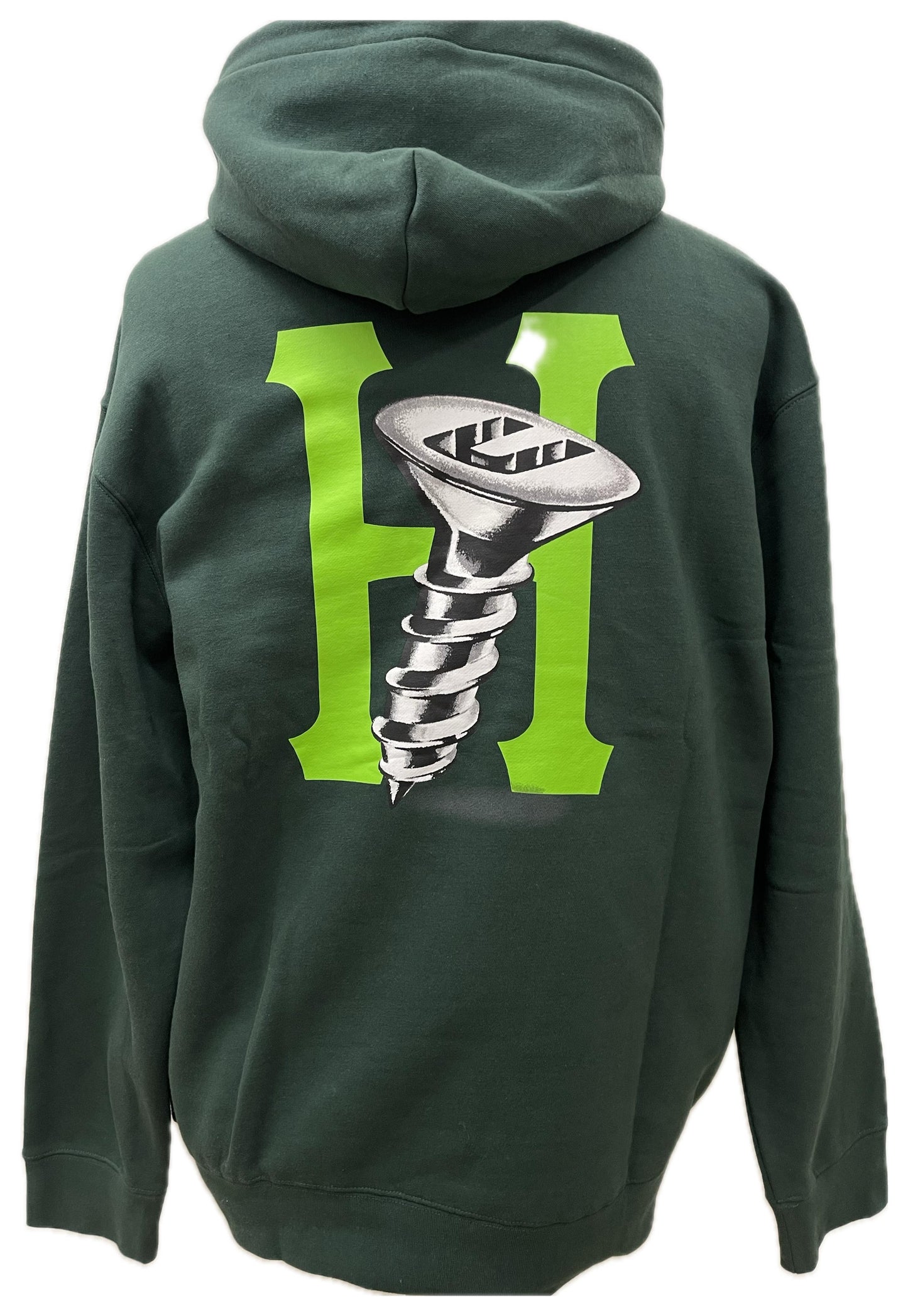 Huf Felpa cappuccio verde con stampe