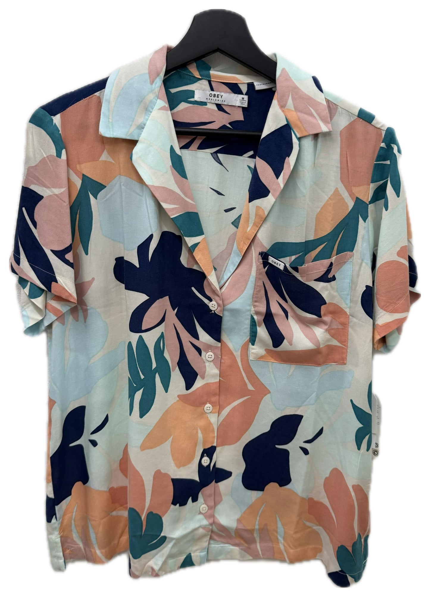 Obey Camicia a maniche corte con stampa all-over