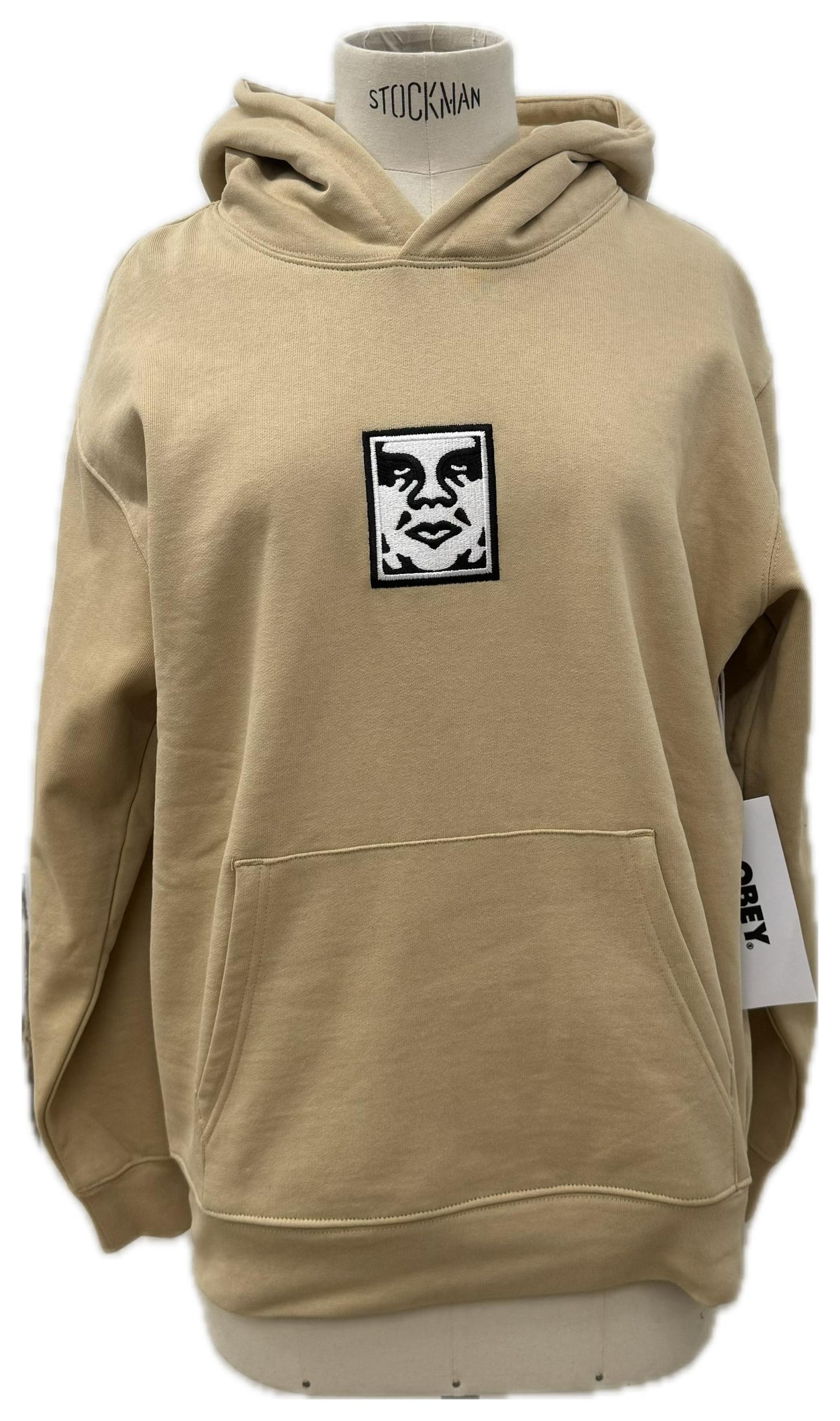 Obey felpa con stampa ricamata