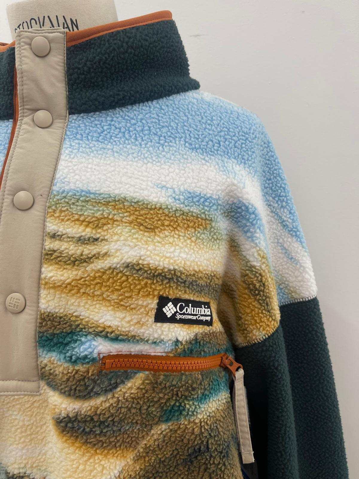 Columbia maglione con fantasia e bottoni