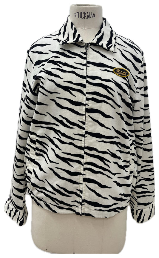 Brixton camicia  con zip e fantasia zebrata