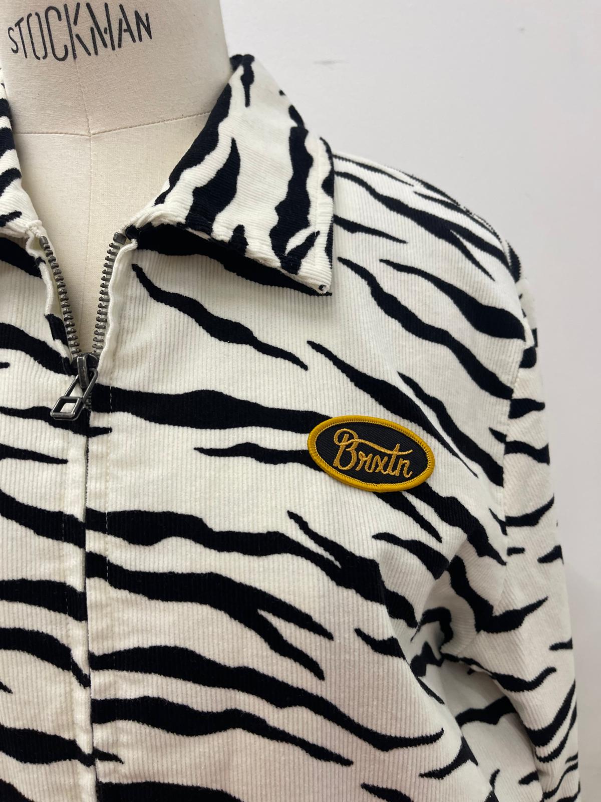 Brixton camicia  con zip e fantasia zebrata