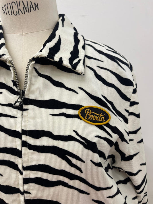 Brixton camicia  con zip e fantasia zebrata