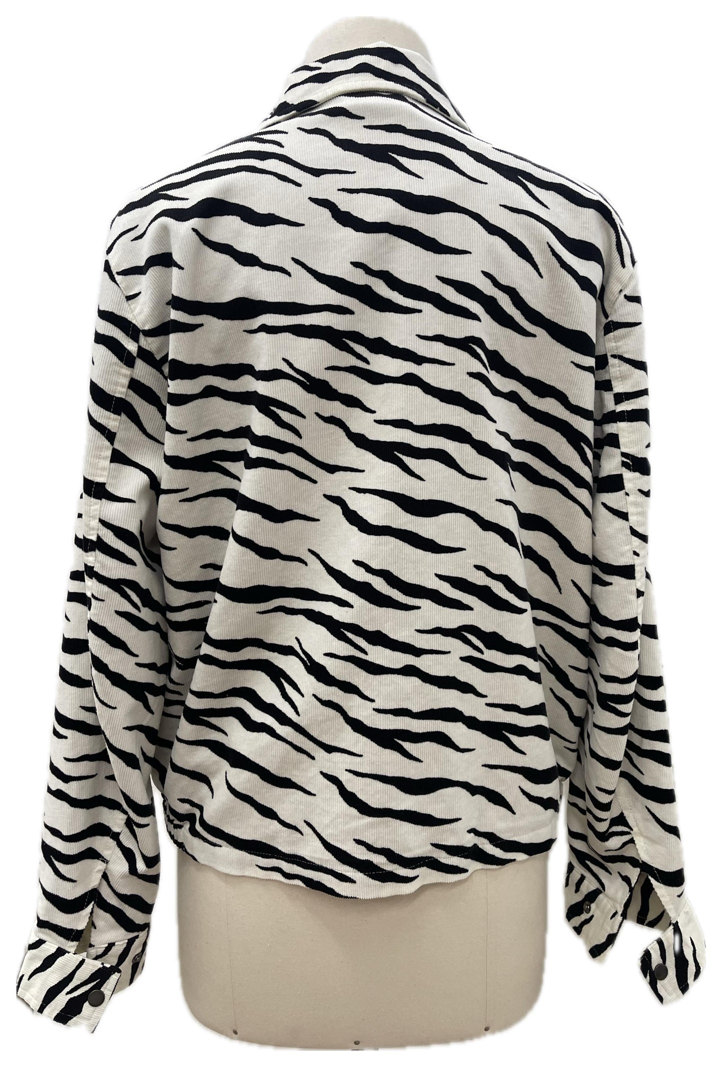 Brixton camicia  con zip e fantasia zebrata