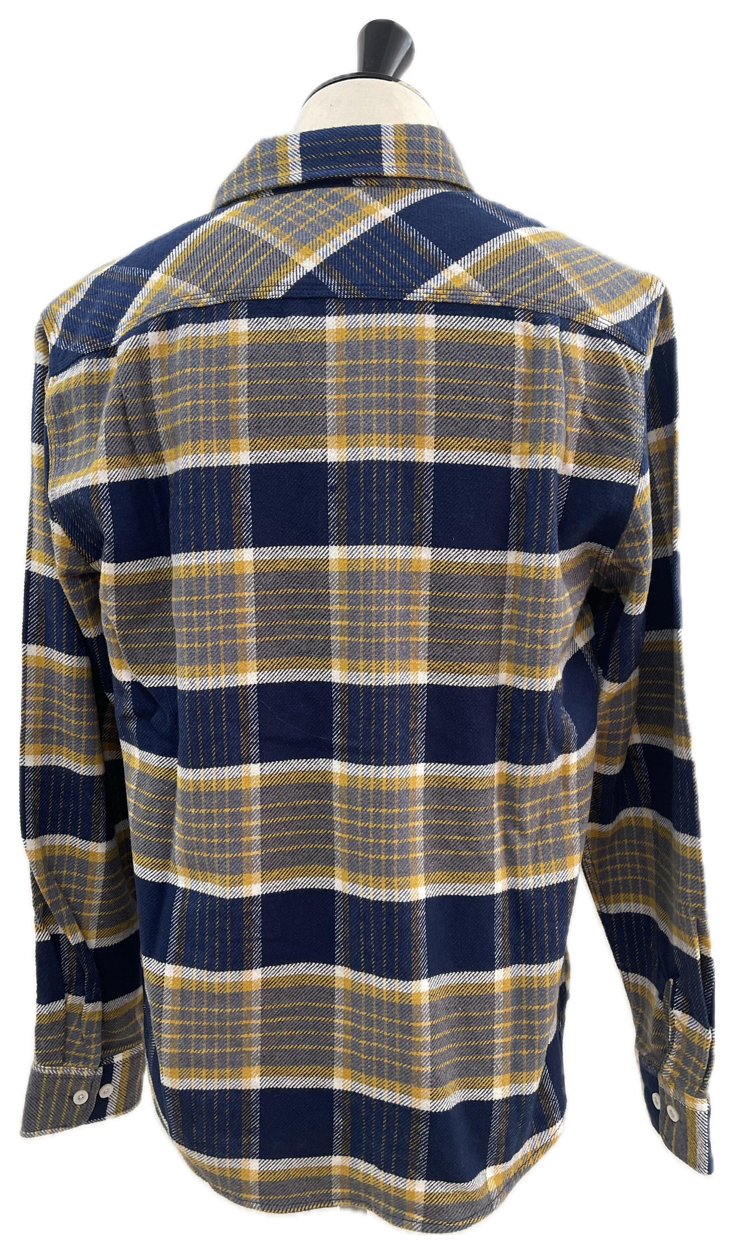 Brixton Camicia a quadri, blu/crema con dettagli a contrasto