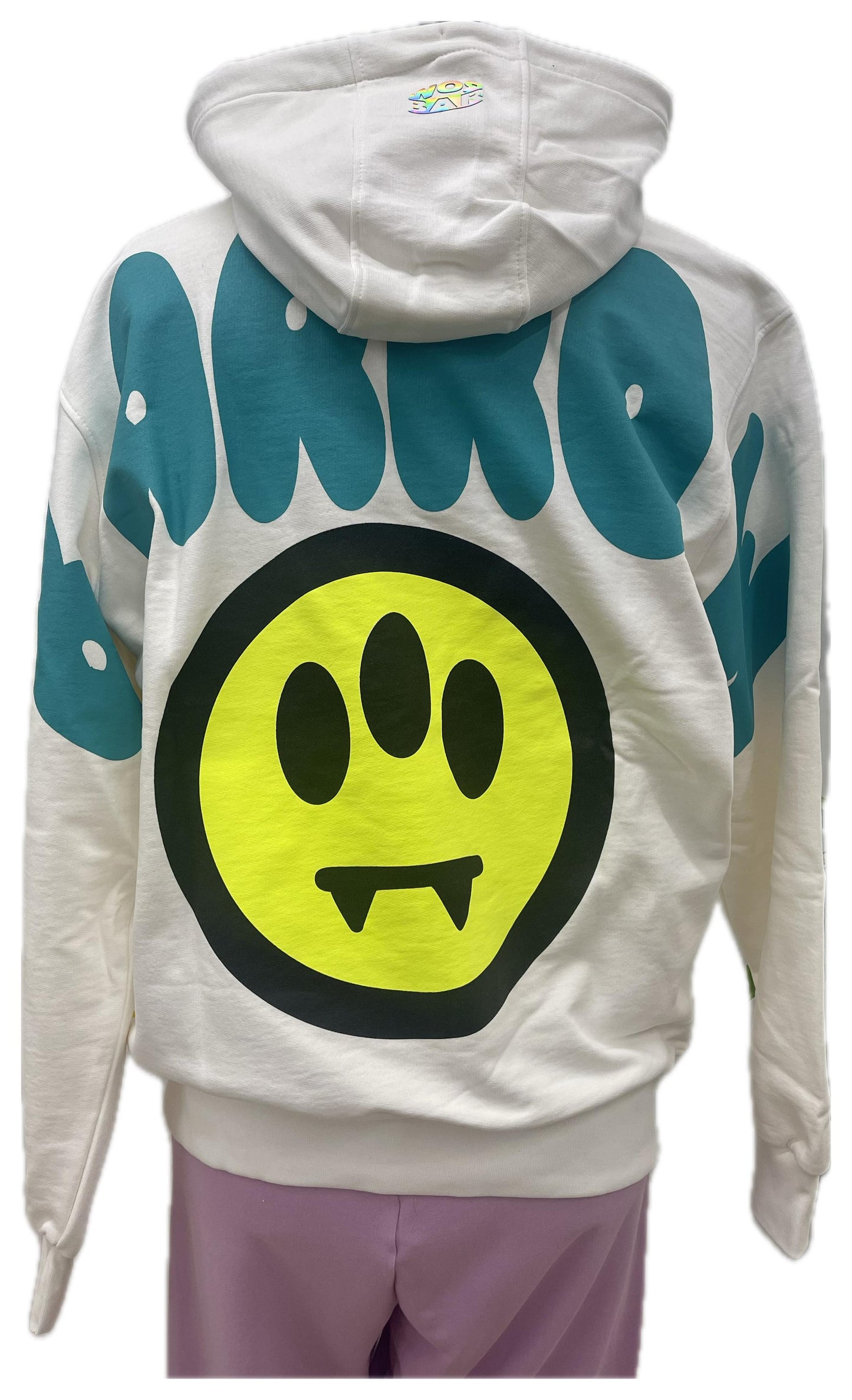 Barrow Hoodie dal mood street essenziale davanti e “wow” dietro