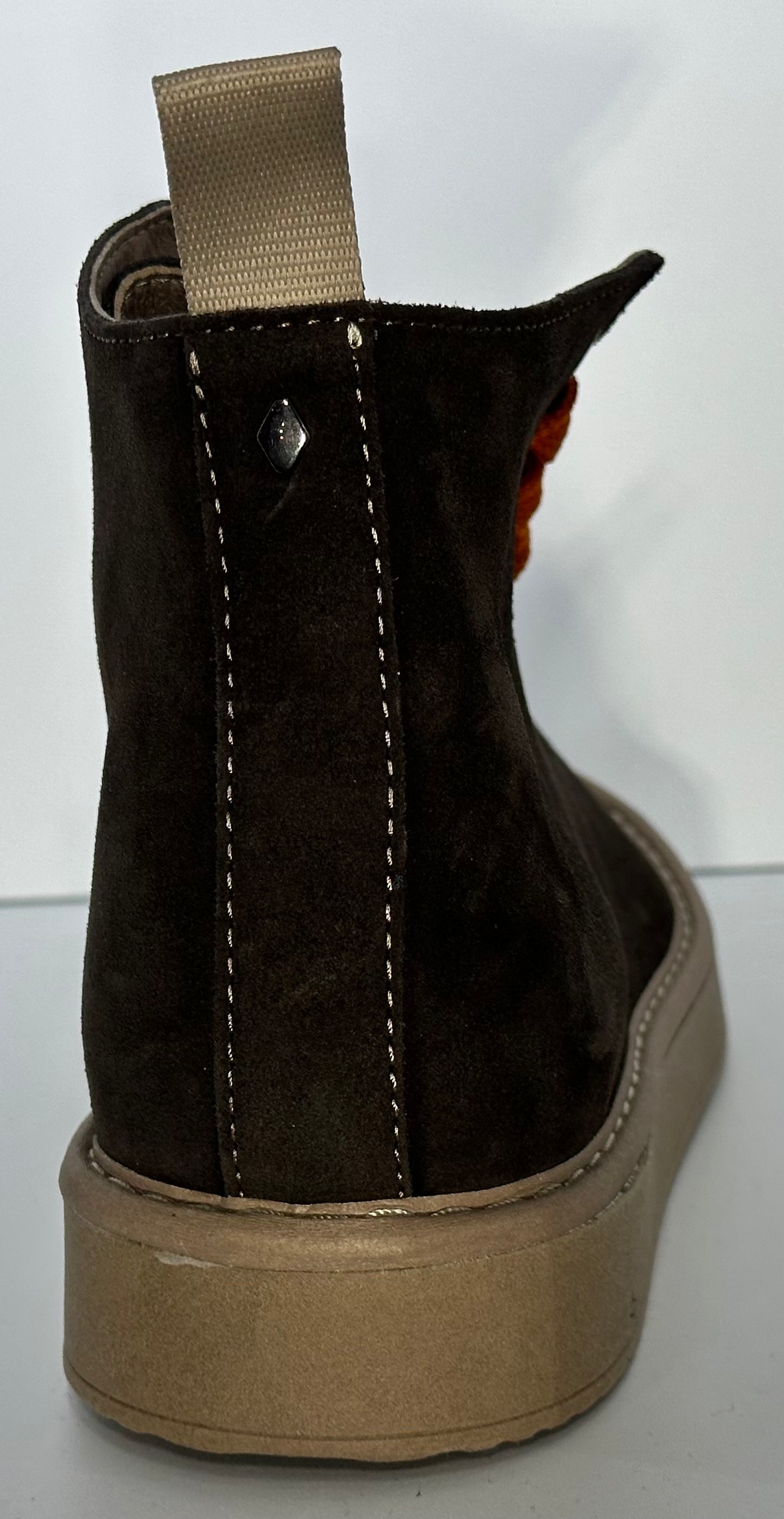 PANCHIC- ANKLE BOOT EBONY BURNT-ORANGE