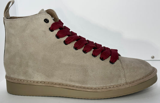 PANCHIC- ANKLE BOOT DOVE GREY BIKING RED