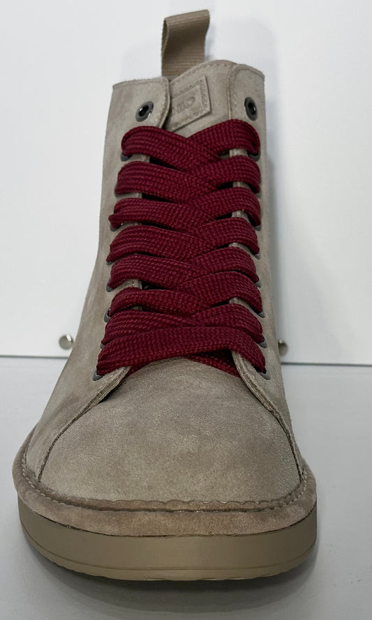 PANCHIC- ANKLE BOOT DOVE GREY BIKING RED