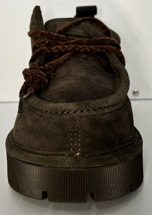 PANCHIC LACE UP-SHOE SUEDE EBONY