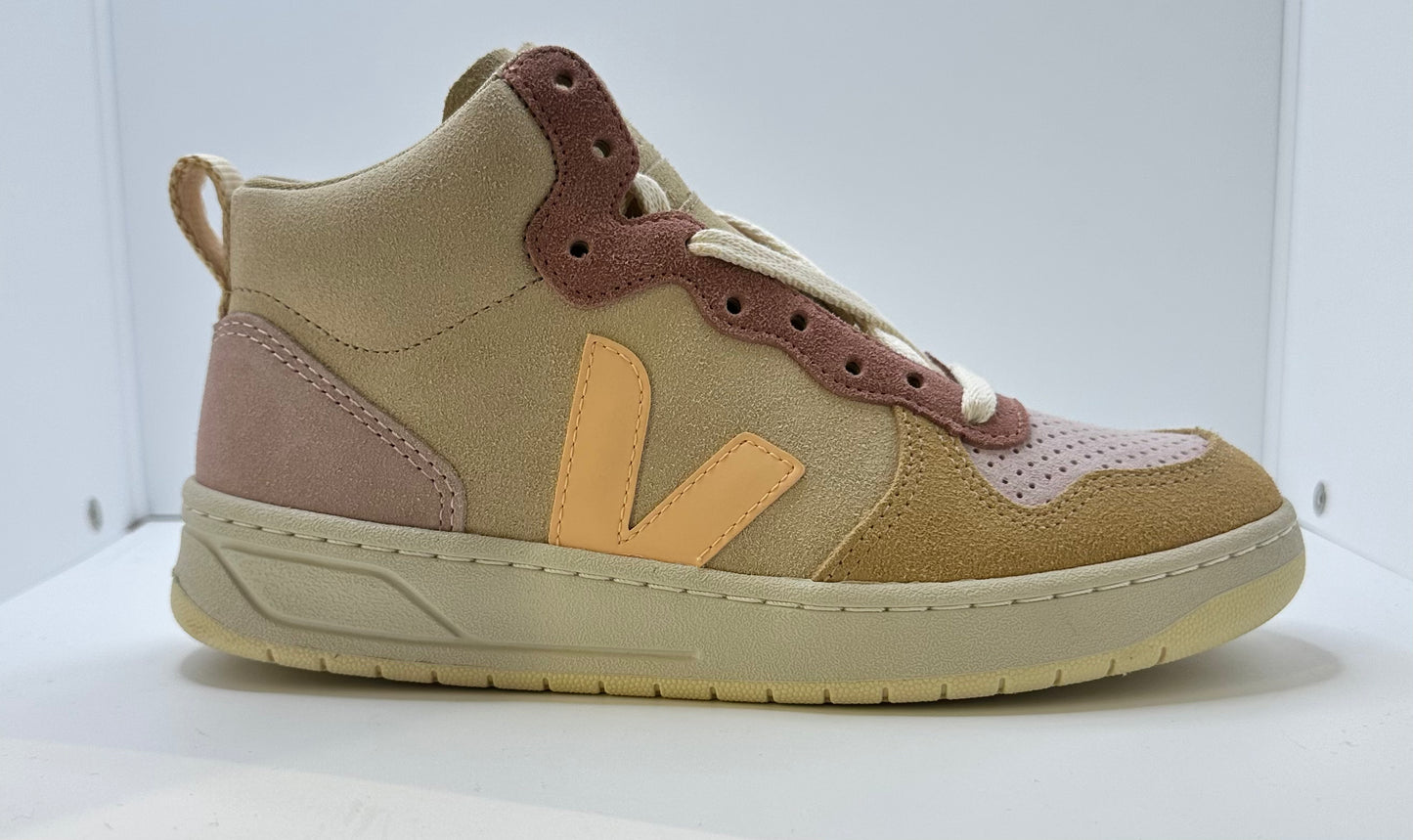 Veja v-15 suede multico peach