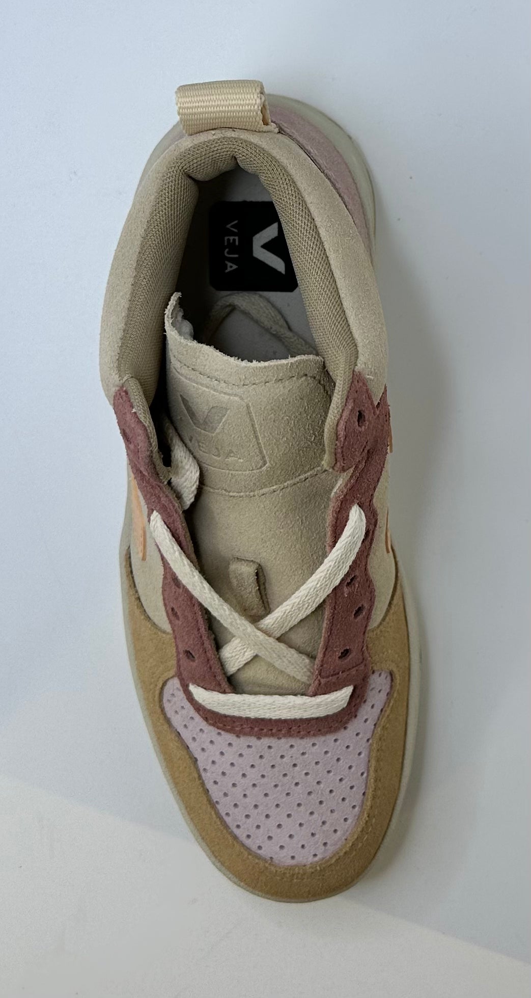 Veja v-15 suede multico peach