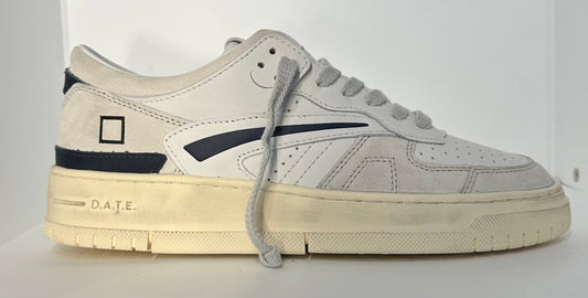 D.A.T.E. Torneo Vintage Calf White-Blue