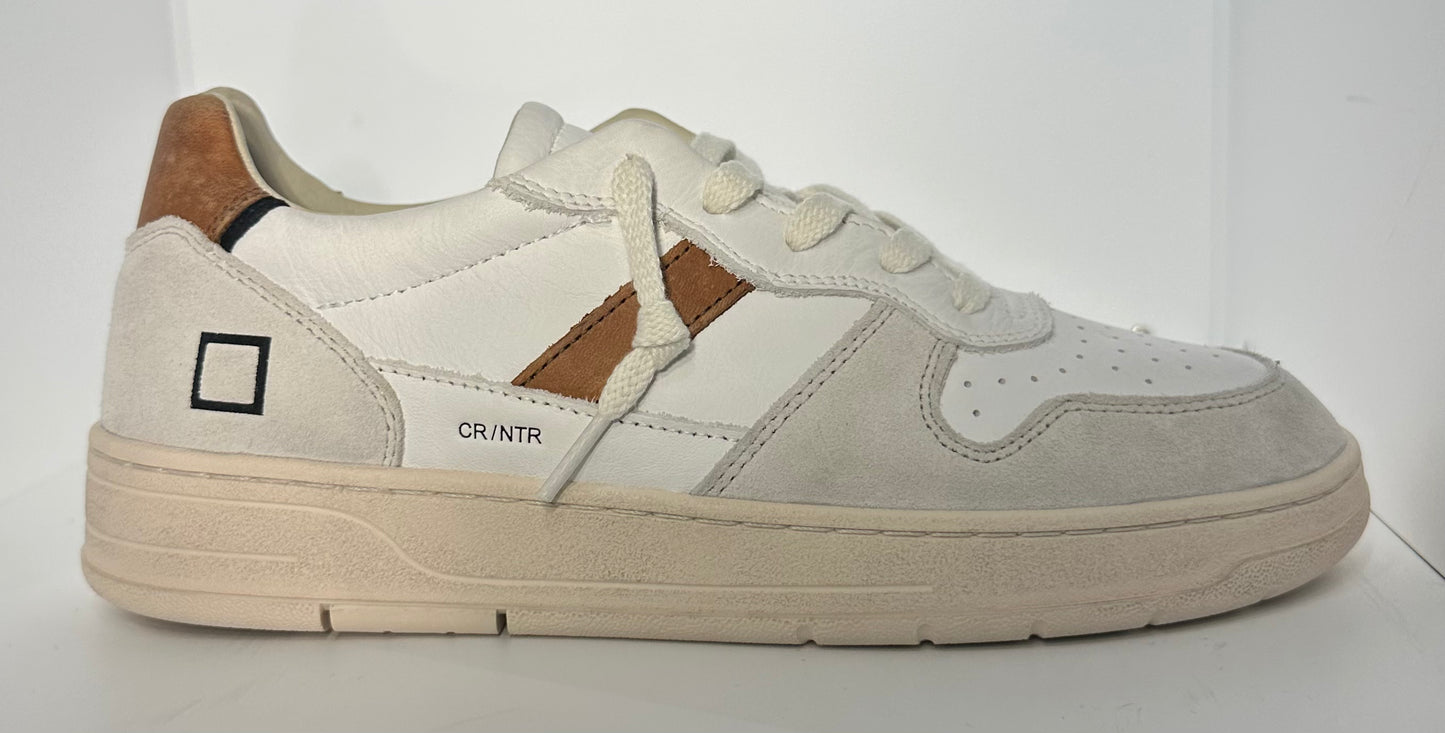 D.A.T.E. Court 2.0 Natural White-Cuoio