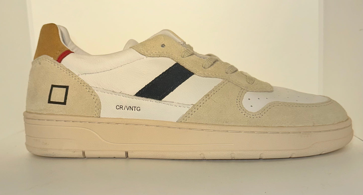 D.A.T.E. Court 2.0 Vintage Calf White-Beige