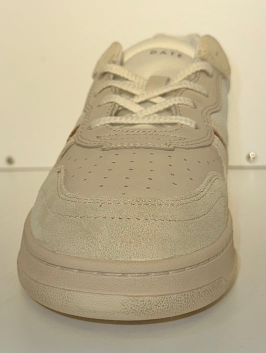 D.A.T.E. Court 2.0 Nylon White-Cuoio