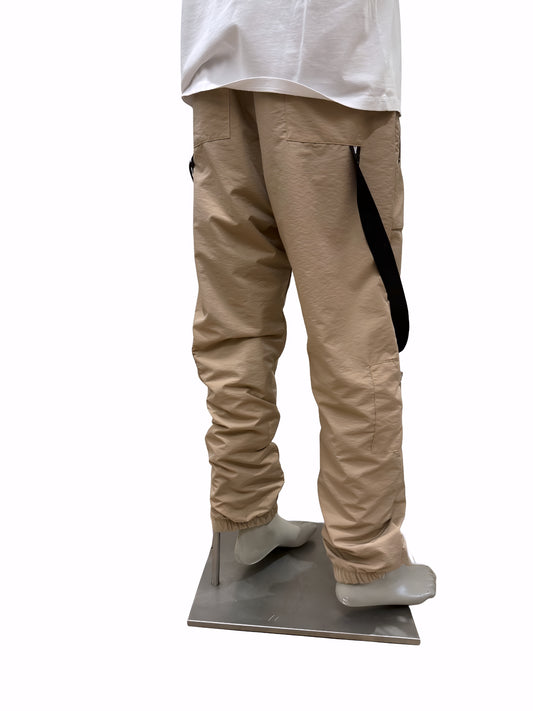 Disclaimer Pantaloni Jogger Cargo Beige Streetwear Unisex