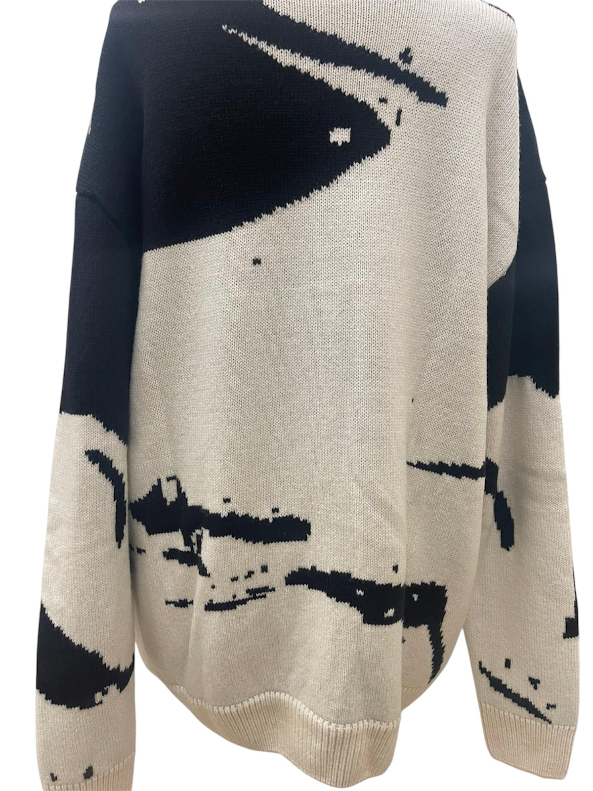 Barrow Maglione Oversize Bianco e Nero