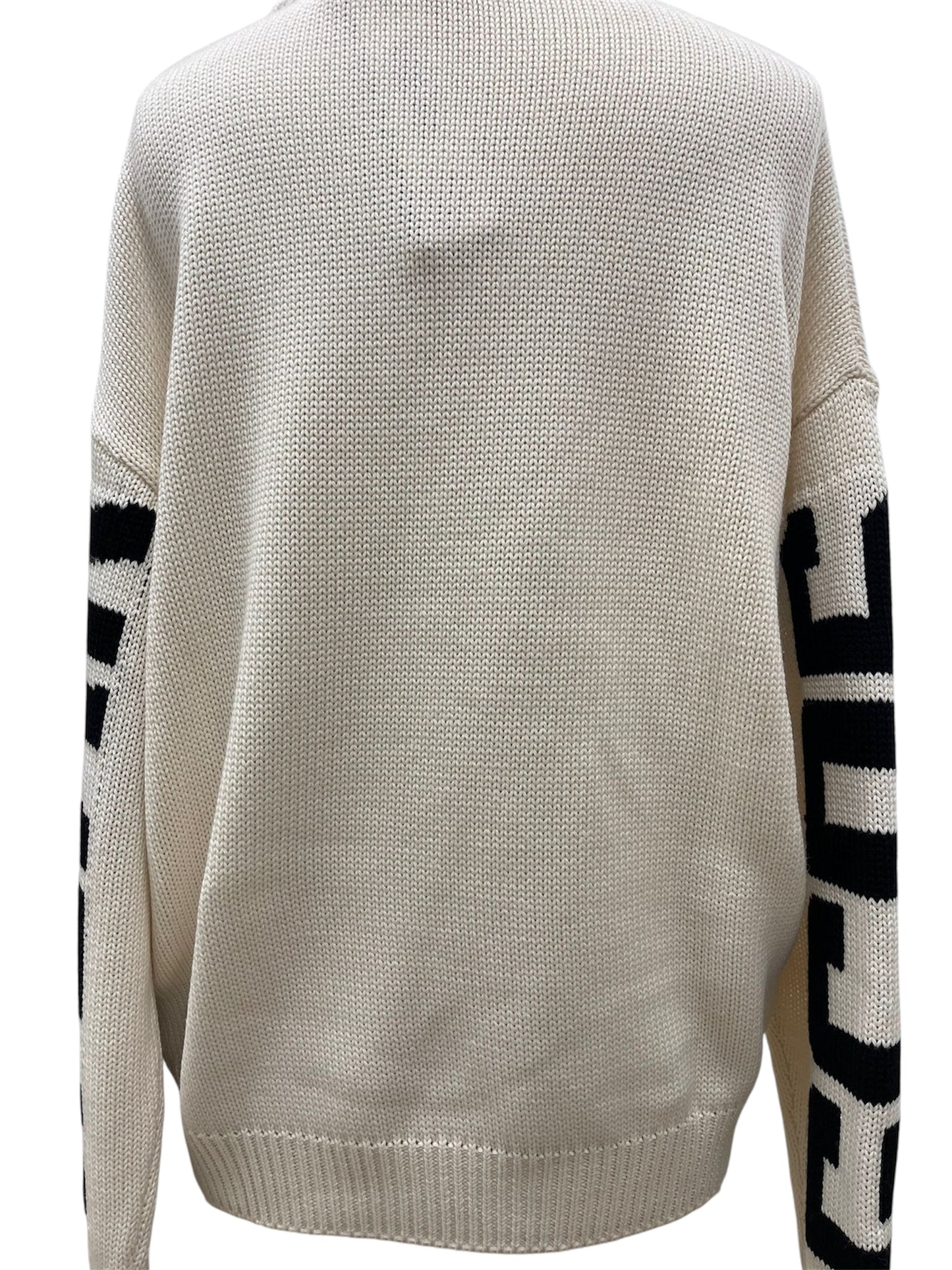 GCDS Maglione Collo Alto con Logo a Contrasto