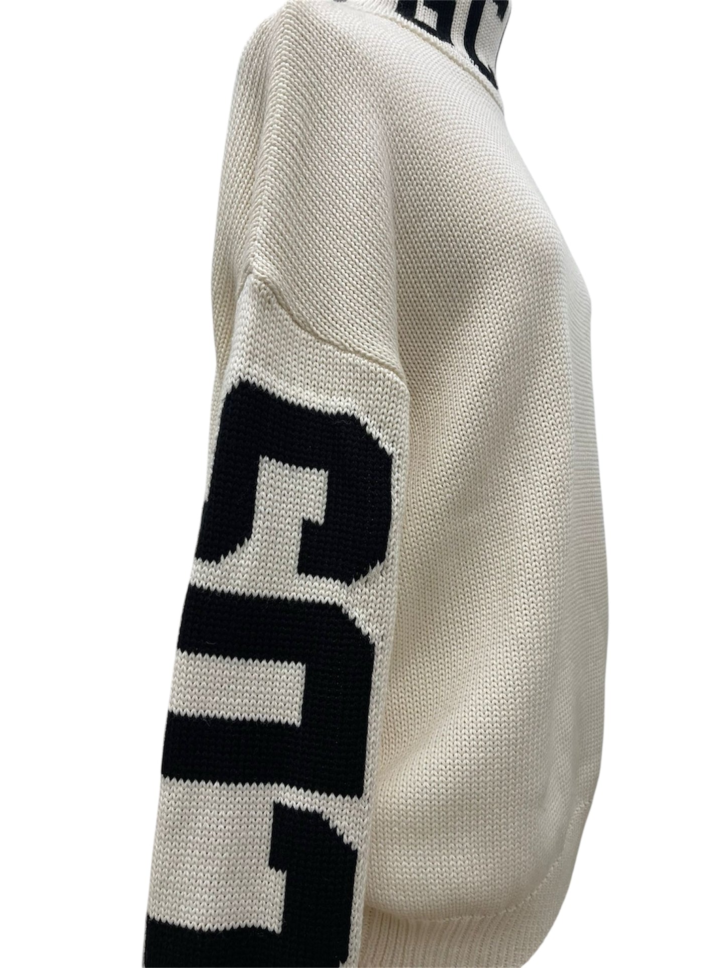 GCDS Maglione Collo Alto con Logo a Contrasto